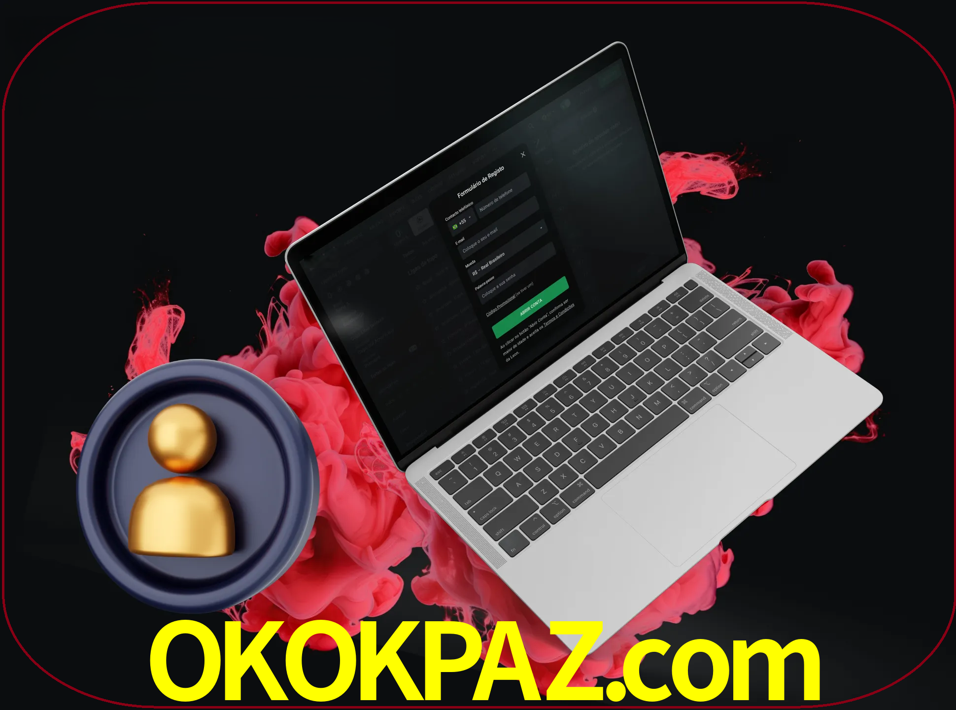 No cabeçalho do site okokpaz, clique no botão que o levará a um formulário especial onde terá de introduzir as suas informações actuais.