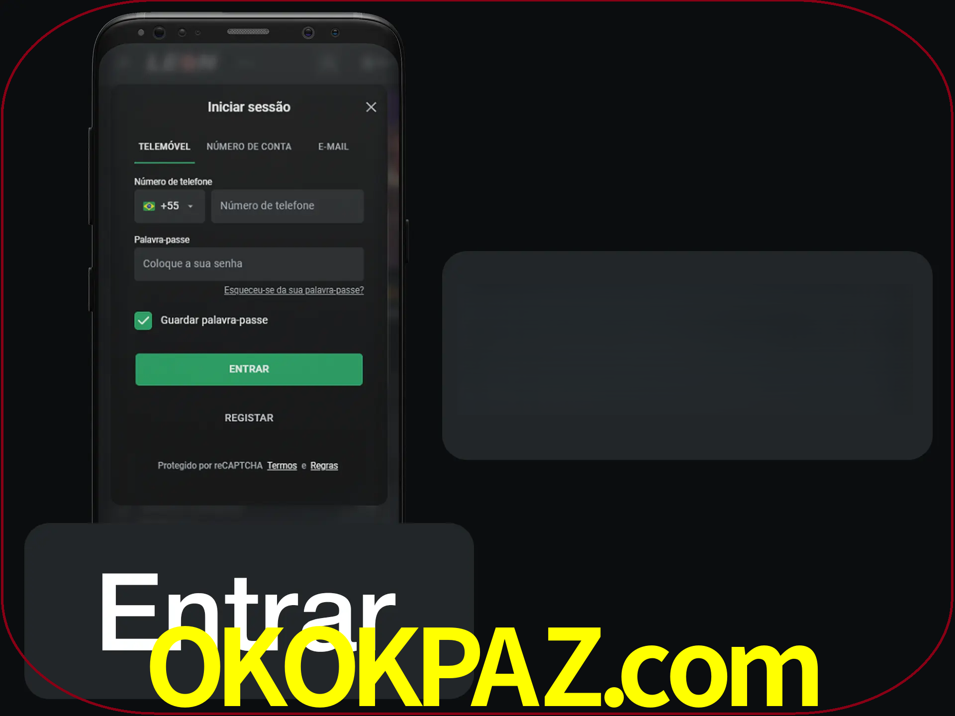 Faça o login para começar a apostar e jogar no cassino.